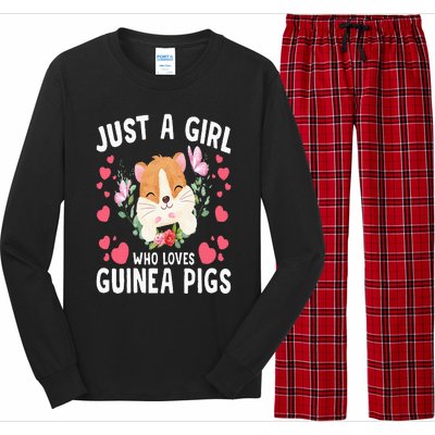 Just A Girl Who Loves Guinea Pigs Cute Guinea Pig Long Sleeve Pajama Set