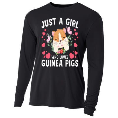 Just A Girl Who Loves Guinea Pigs Cute Guinea Pig Cooling Performance Long Sleeve Crew