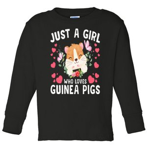 Just A Girl Who Loves Guinea Pigs Cute Guinea Pig Toddler Long Sleeve Shirt