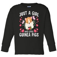 Just A Girl Who Loves Guinea Pigs Cute Guinea Pig Toddler Long Sleeve Shirt