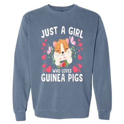 Just A Girl Who Loves Guinea Pigs Cute Guinea Pig Garment-Dyed Sweatshirt