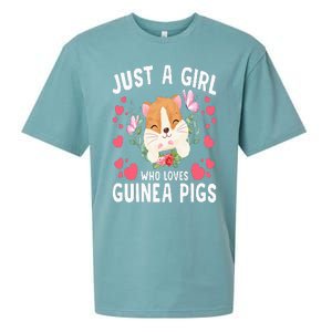 Just A Girl Who Loves Guinea Pigs Cute Guinea Pig Sueded Cloud Jersey T-Shirt