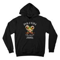 Just A Girl Who Love Rainforest Amphibian Red Eyed Tree Frog Hoodie