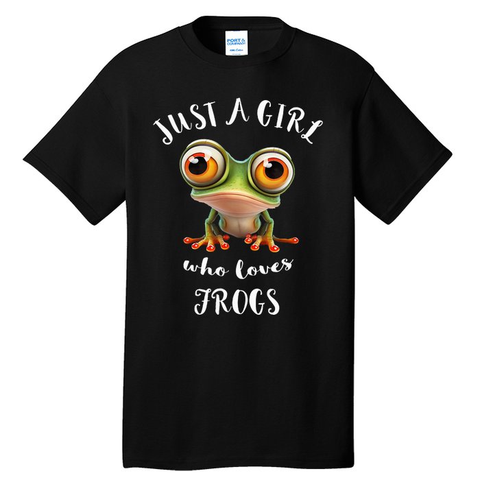 Just A Girl Who Love Rainforest Amphibian Red Eyed Tree Frog Tall T-Shirt