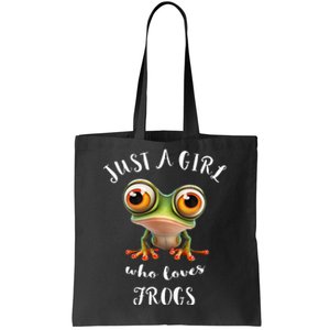 Just A Girl Who Love Rainforest Amphibian Red Eyed Tree Frog Tote Bag