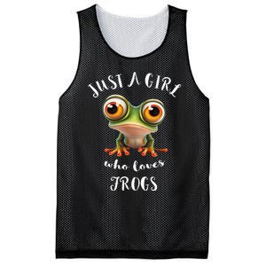 Just A Girl Who Love Rainforest Amphibian Red Eyed Tree Frog Mesh Reversible Basketball Jersey Tank