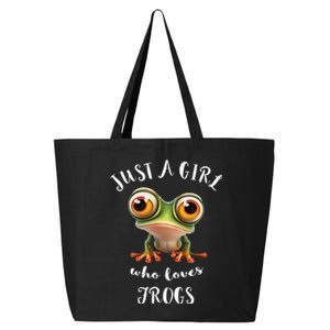 Just A Girl Who Love Rainforest Amphibian Red Eyed Tree Frog 25L Jumbo Tote