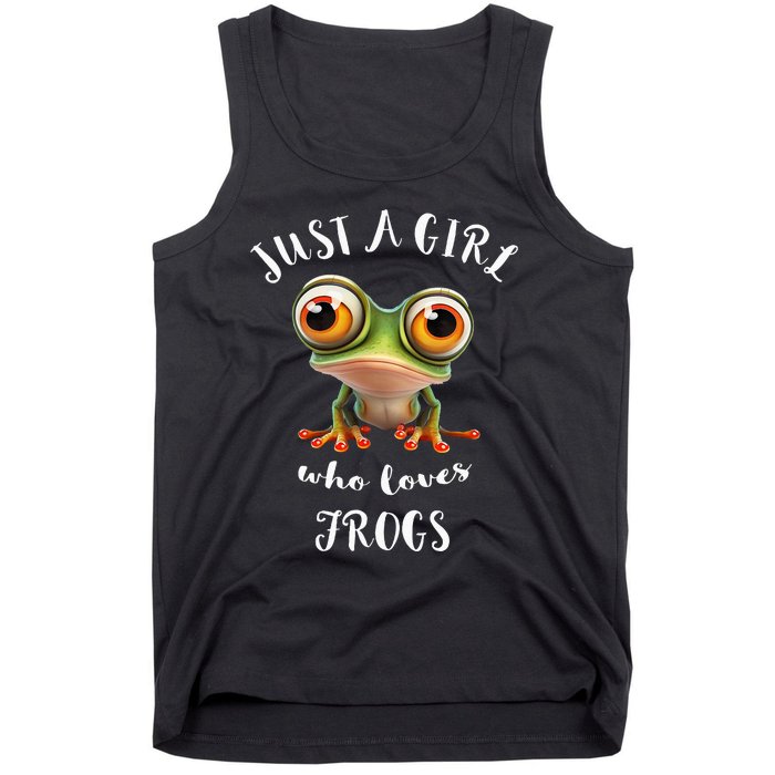 Just A Girl Who Love Rainforest Amphibian Red Eyed Tree Frog Tank Top