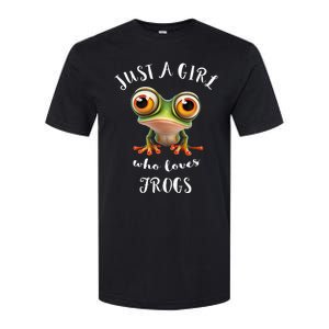 Just A Girl Who Love Rainforest Amphibian Red Eyed Tree Frog Softstyle CVC T-Shirt