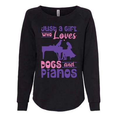 Just A Girl Who Loves Dogs And Pianos For Piano Players Womens California Wash Sweatshirt