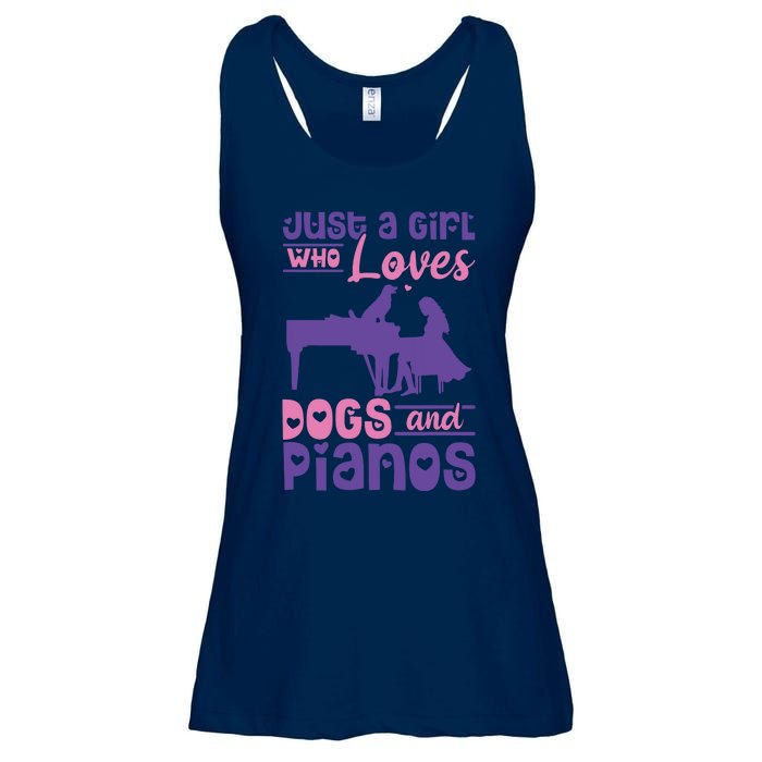 Just A Girl Who Loves Dogs And Pianos For Piano Players Ladies Essential Flowy Tank