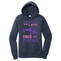 Just A Girl Who Loves Dogs And Pianos For Piano Players Women's Pullover Hoodie