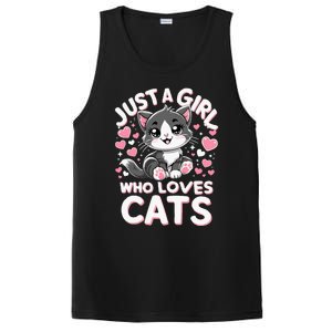 Just A Girl Who Loves Cats Cute Cat PosiCharge Competitor Tank