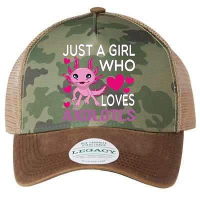 Just A Girl Who Loves Axolotls Legacy Tie Dye Trucker Hat