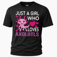 Just A Girl Who Loves Axolotls Cooling Performance Crew T-Shirt