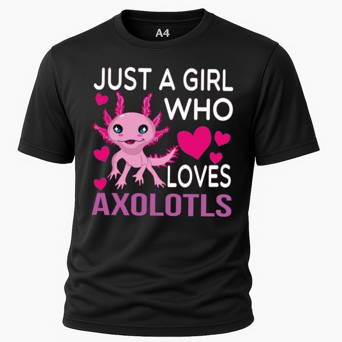 Just A Girl Who Loves Axolotls Cooling Performance Crew T-Shirt