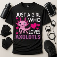 Just A Girl Who Loves Axolotls Cooling Performance Crew T-Shirt