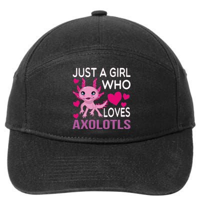 Just A Girl Who Loves Axolotls 7-Panel Snapback Hat