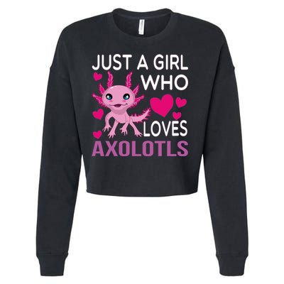 Just A Girl Who Loves Axolotls Cropped Pullover Crew