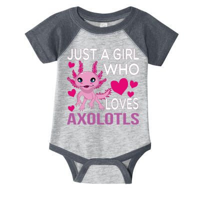 Just A Girl Who Loves Axolotls Infant Baby Jersey Bodysuit