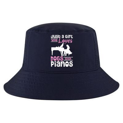 Just A Girl Who Loves Dogs And Pianos For Piano Players Cool Comfort Performance Bucket Hat