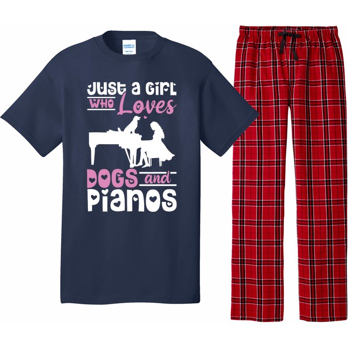 Just A Girl Who Loves Dogs And Pianos For Piano Players Pajama Set