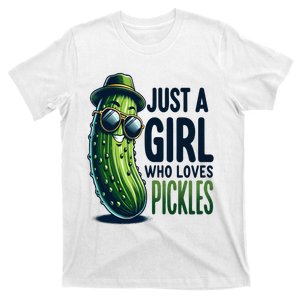 Just A Girl Who Loves Pickles Wo Girl Vegan T-Shirt