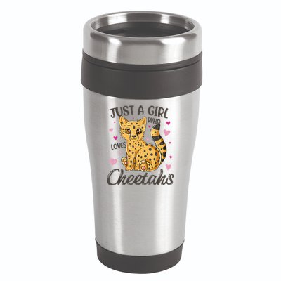 Just A Girl Who Loves Cheetahs Women Cheetah Cat Lover Gift TShirt 16oz Travel Tumbler