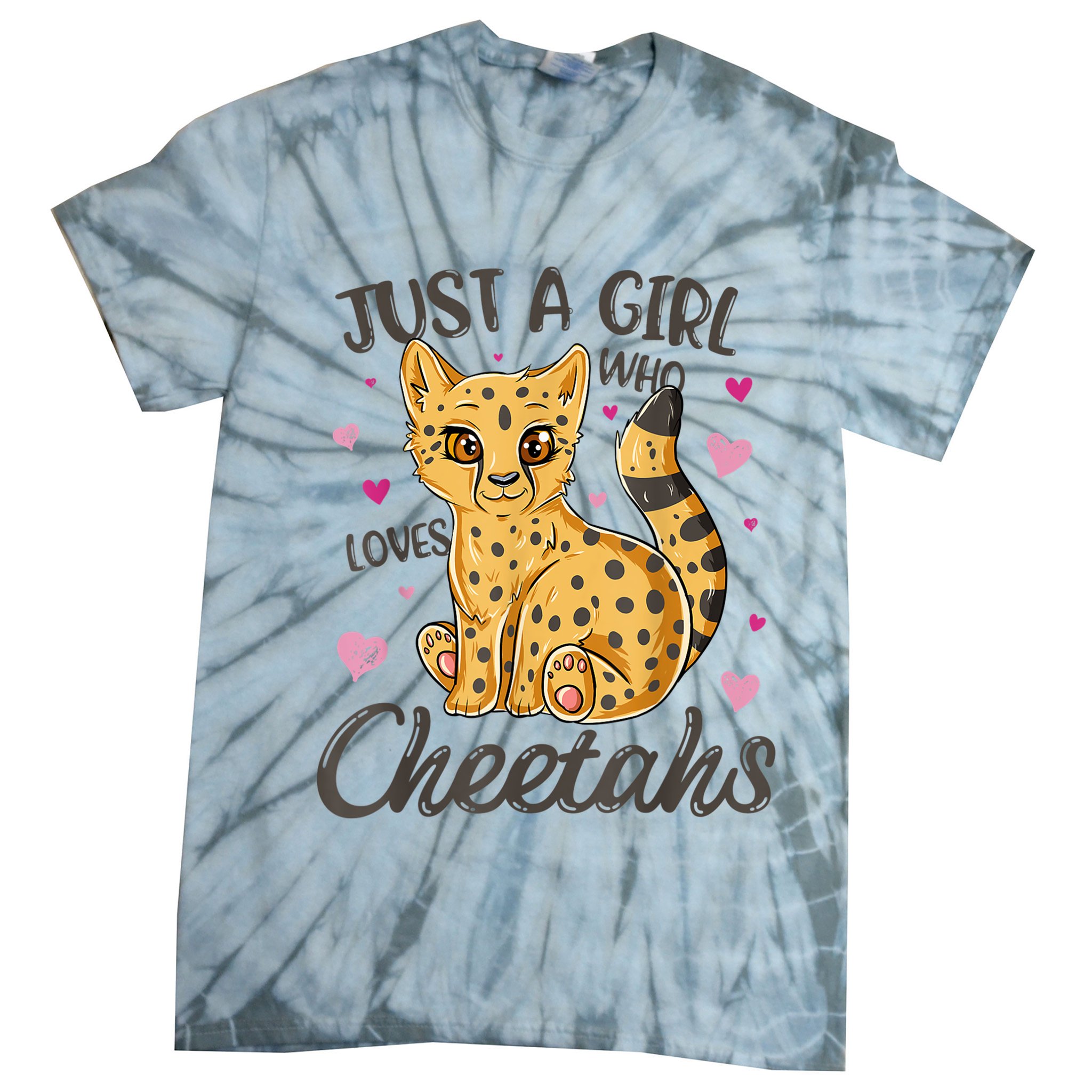 Just A Girl Who Loves Cheetahs Women Cheetah Cat Lover Gift TShirt Tie-Dye T-Shirt