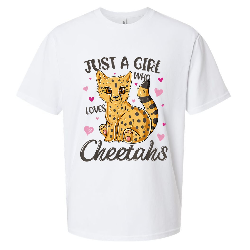 Just A Girl Who Loves Cheetahs Women Cheetah Cat Lover Gift TShirt Sueded Cloud Jersey T-Shirt