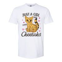 Just A Girl Who Loves Cheetahs Women Cheetah Cat Lover Gift TShirt Softstyle® CVC T-Shirt