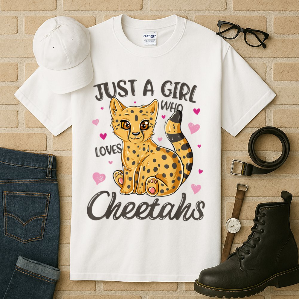 Just A Girl Who Loves Cheetahs Women Cheetah Cat Lover Gift TShirt Tall T-Shirt