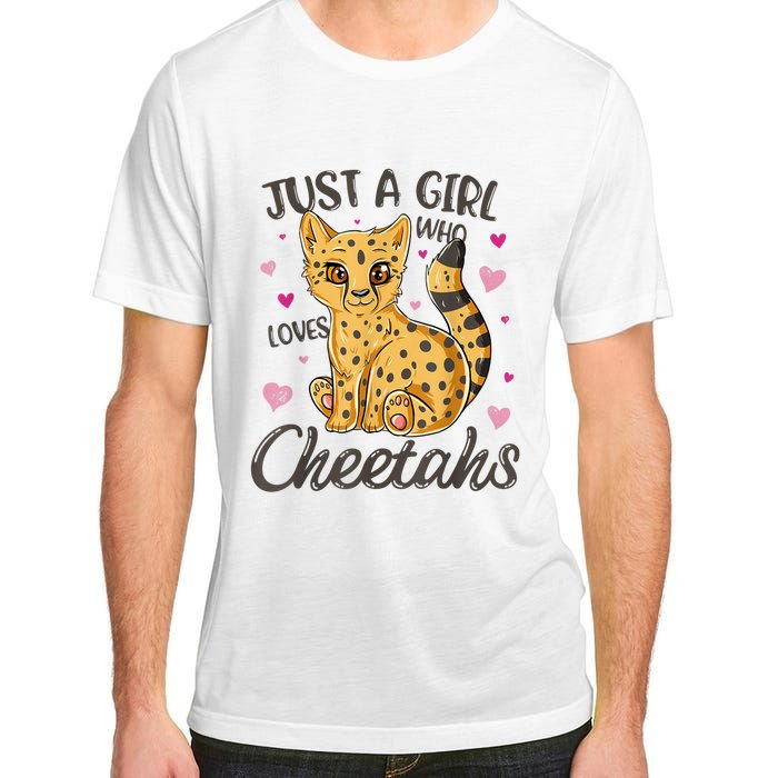 Just A Girl Who Loves Cheetahs Women Cheetah Cat Lover Gift TShirt Adult ChromaSoft Performance T-Shirt