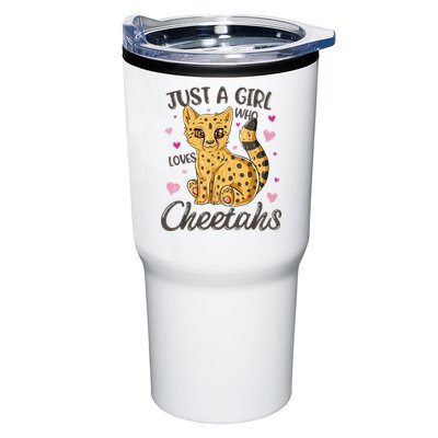 Just A Girl Who Loves Cheetahs Women Cheetah Cat Lover Gift TShirt Tumbler