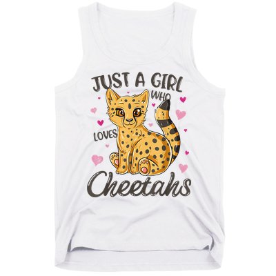 Just A Girl Who Loves Cheetahs Women Cheetah Cat Lover Gift TShirt Tank Top