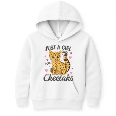 Just A Girl Who Loves Cheetahs Women Cheetah Cat Lover Gift TShirt Kids Hoodie