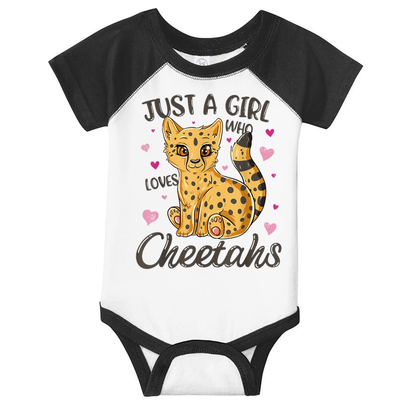 Just A Girl Who Loves Cheetahs Women Cheetah Cat Lover Gift TShirt Infant Baby Jersey Bodysuit