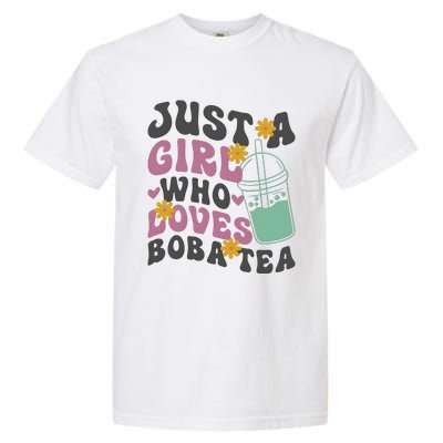 Just A Girl Who Loves Boba Tea Cute Garment-Dyed Heavyweight T-Shirt