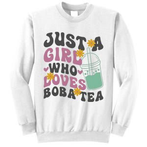 Just A Girl Who Loves Boba Tea Cute Sweatshirt