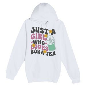 Just A Girl Who Loves Boba Tea Cute Premium Pullover Hoodie