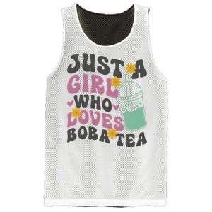 Just A Girl Who Loves Boba Tea Cute Mesh Reversible Basketball Jersey Tank