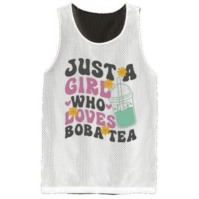 Just A Girl Who Loves Boba Tea Cute Mesh Reversible Basketball Jersey Tank