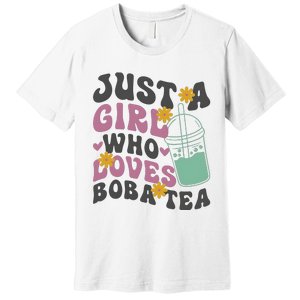 Just A Girl Who Loves Boba Tea Cute Premium T-Shirt