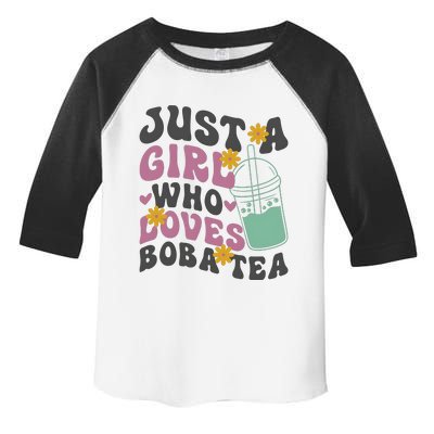 Just A Girl Who Loves Boba Tea Cute Toddler Fine Jersey T-Shirt