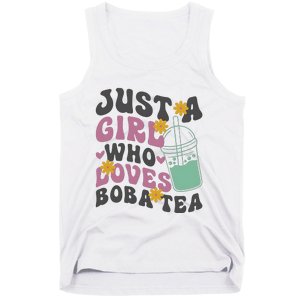 Just A Girl Who Loves Boba Tea Cute Tank Top