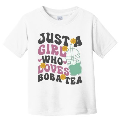 Just A Girl Who Loves Boba Tea Cute Toddler T-Shirt