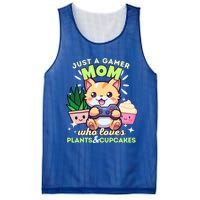 Just A Gamer Mom Who Loves Plants Cupcakes And Gaming Gift Mesh Reversible Basketball Jersey Tank