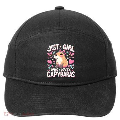 Just A Girl Who Loves Capybaras 7-Panel Snapback Hat