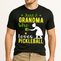 Just A Grandma Who Loves Pickleball Paddle Gift Cooling Performance Crew T-Shirt