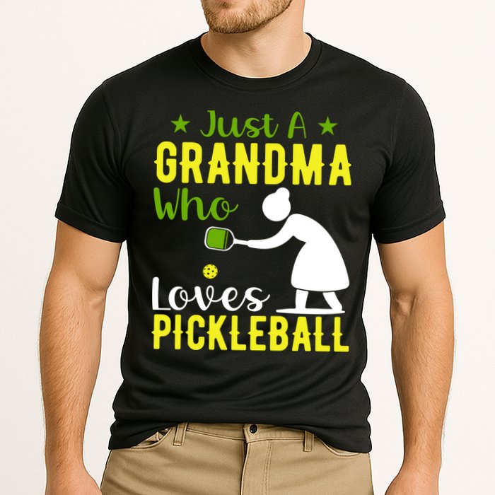 Just A Grandma Who Loves Pickleball Paddle Gift Cooling Performance Crew T-Shirt